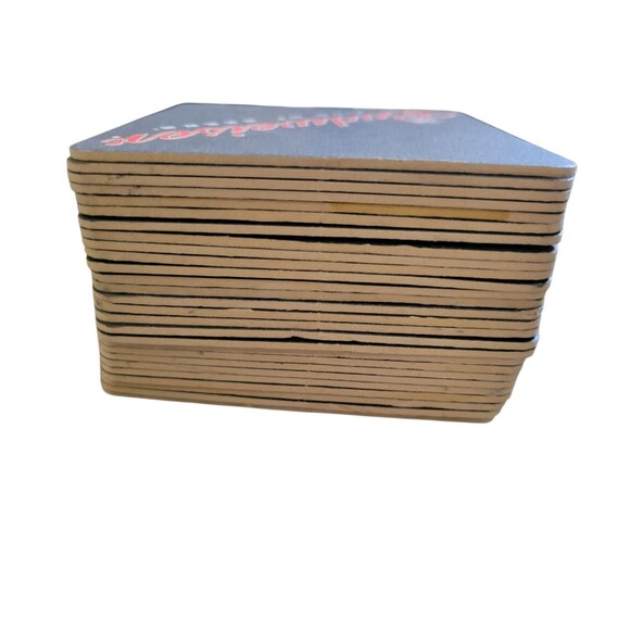 Vintage Cardboard Bar Coasters Budweiser Lot Of 27 Double Sided - Picture 10 of 10